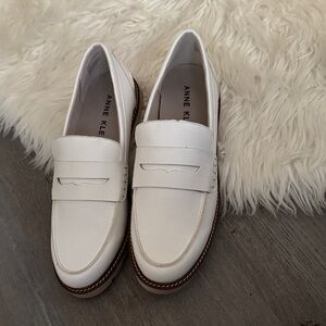 Anne Klein Classic White Loafers